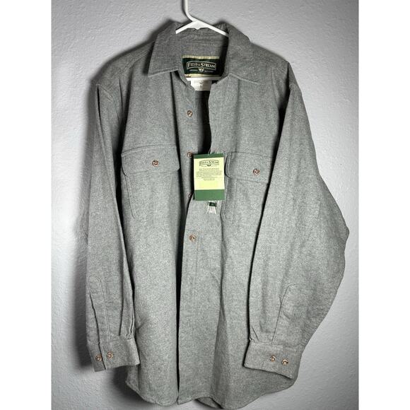 NWT—Vintage Field & Stream Men’s Button Down Coat/Jacket Size Large Heavy Fleece - Picture 1 of 4